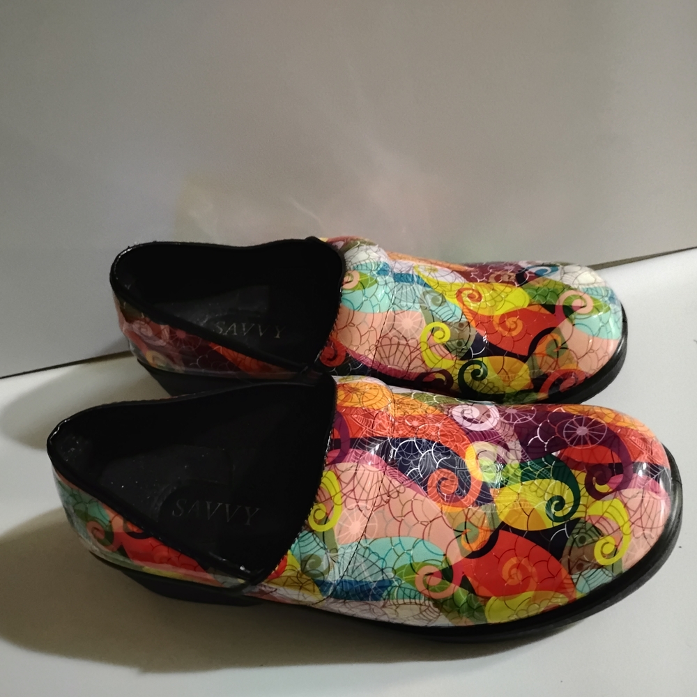 Savvy Multicolor Patterned Mules - Picture 2 of 16